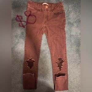 SO black size 5 low rise-ripped jegging